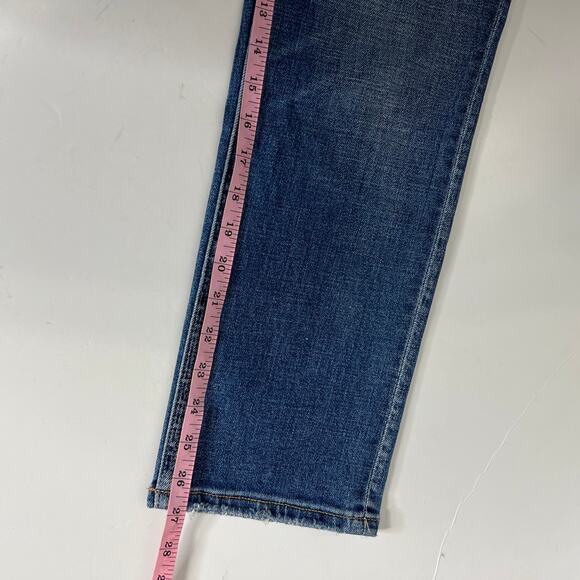 Flying Monkey Jeans Mid Rise Skinny Stretch Denim Blue Distressed Size 25 - Picture 7 of 10